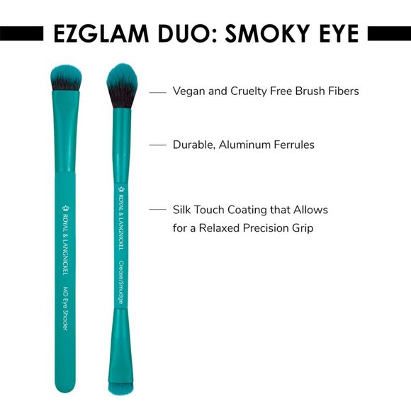 Duo, Smoky Eyes, Travel Size 2pc Makeup Brush Set Includes - Eye Shader - Picture 4 of 16